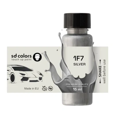 Immagine di SD COLORS SILVER 1F7 New Touch Up Paint 15 ML RIPARAZIONE GRAFICO CHIP PENNELLO COLORE CODICE (solo VERNICI)