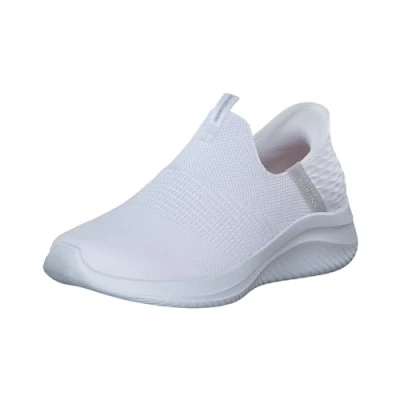 Immagine di Skechers Ultra Flex 3.0 Cozy Streak, Sneaker Donna, Finiture In Maglia Bianca Grigio Chiaro, 41 EU