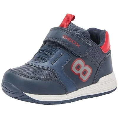 Immagine di Geox B Rishon Boy A, Scarpe da Ginnastica Bimbo 0 24, Navy Red, 19 EU