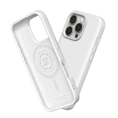 Immagine di RhinoShield SolidSuit Case Compatible with Magsafe for [iPhone 16 Pro Max] Shock Absorbent Slim Design Protective Cover Premium Matte Finish 3.5M / 11ft Drop Protection Classic White