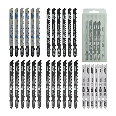 Immagine di JMD 30 Pezzi T118A T101B T144D T111C Lame per Seghetto Alternativo Legno Metallo Compatibile con Bosch DeWalt Makita ecc