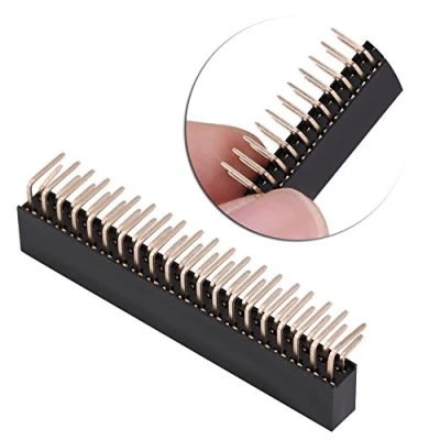 Immagine di 3PZ 2.54mm pin Headers 2x20 Pin,Angolo Retto Breakaway 2 PCB Board intestazione femmina Connector Kit per ,scheda PCB,circuito integrato il tuo RPi interfaccia connessione