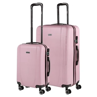 Immagine di ITACA Set Valigie Rigide Offerte. Valigia Grande Rigida, Media Rigida e Bagaglio a Mano. di con Lucchetto Combinazione TSA 71117, Rosa