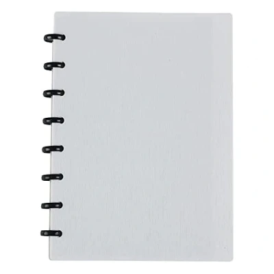 Immagine di Eagle Discbound Taccuino personalizzabile, formato junior, copertina in poliestere, 60 fogli a righe (grigio)