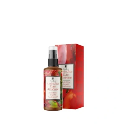 Immagine di QKnatur Olio Secco di Rosa Mosqueta 100 ml: Nutrizione Intensa, Assorbimento Rapido, Antismagliature per Pelle e Capelli, Antiossidante, Anti invecchiamento