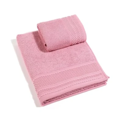 Immagine di Caleffi Asciugamano con Ospite in Cotone Gim Rosa 76369