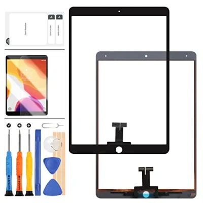 Immagine di LADYSON per iPad PRO 10.5 A1701 A1709 Touch Screen Kit di Ricambio (Non LCD, Nessuna Istruzione) Digitizer, Parti Riparazione in Vetro, Include Vetro temperato (Nero)
