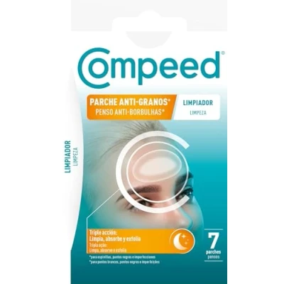 Immagine di Compeed® Patch per pulizia con idrocolloidi Pulisce, assorbono ed esfoliano uso notturno 7 toppe da 6,8 x 4,2 cm
