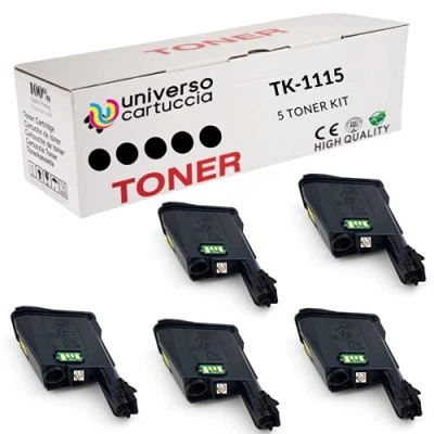 Immagine di UniversoCartuccia Toner Compatibile Kyocera TK 1115 nero. Cartuccia 1T02M50NL1. per stampanti ECOSYS FS 1041, 1220MFP, 1320MFP (5 TK1115)