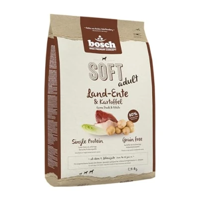 Immagine di Set prova misto! 2 x 2,5 kg bosch HPC Soft Crocchette per cane MIX: 2,5kg Polletto e banana + Anatra patate