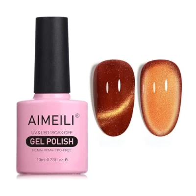 Immagine di AIMEILI 10ML Cat Eye Nail Gel Polish Smalto per Unghie in UV LED Soak Off Manicure Colorati Smalti Semipermente Magnetico 729
