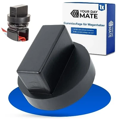 Immagine di Your Day Mate Supporto Universale in Gomma, a parallelepipedo per martinetto, 68 x 13 mm con Blocco, Tutte Le Auto Fino 3.5 tonnellate, Blocchetto Antiscivolo cric di manovra