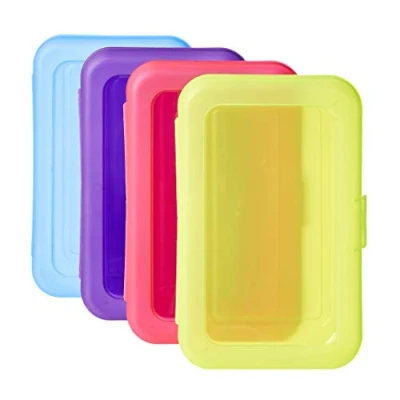 Immagine di Amazon Basics Scatoletta portapenne, Confezione da 4, Multicolore, Solido