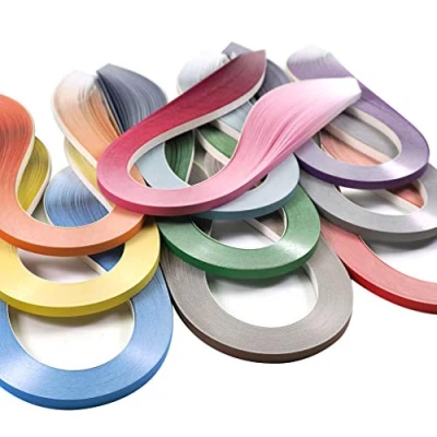 Immagine di JUYA Carta Quilling Gradienti di Colore Set 10 Colori QP388 (10 Confezioni Individuali, Larghezza 3mm)