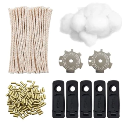 Immagine di Set di Accessori per Accendino a Benzina 100 Pietre Focaie 50 Stoppino 10 Guarnizione 5 Cotone 2 Cacciavite Kit Riparazione Accendini Universali