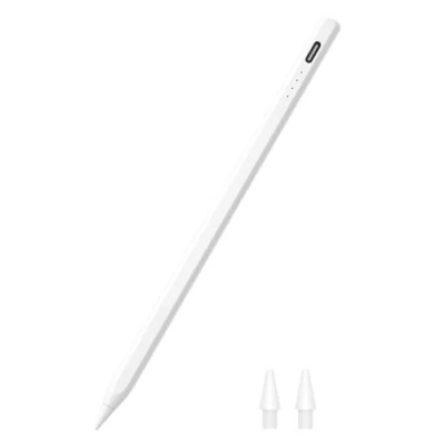 Immagine di HJCE Penna per iPad (2018 2024), ricarica rapida, con rifiuto del palmo, sensibilità all&#039;inclinazione, compatibile (10/9/8/7/6), Air (5/4/3/M2), Mini (7/6/5), Pro 12.9/11/13&#039;