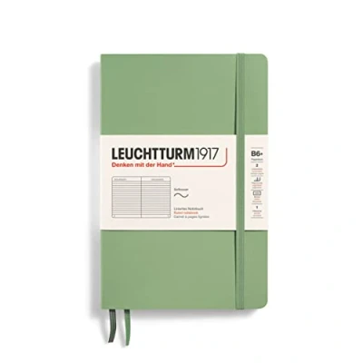 Immagine di LEUCHTTURM1917 363933 Taccuini Paperback (B6+), Copertina morbida, 123 pagine numerate, Sage, Righe