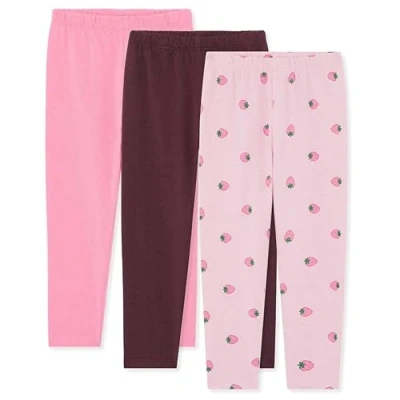 Immagine di Bramble &amp; Bear (Confezione da 3) Leggings morbidi per neonati e bambini unisex 0 a 3 anni in cotone biologico con vita elastica Abbigliamento