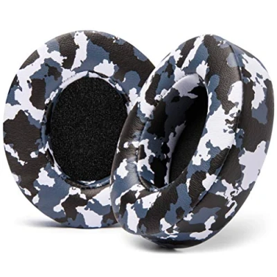 Immagine di WC Cuscini di ricambio per Beats Studio 2 e 3 (B0501, B0500) con senza fili Wicked Cushions NON SI ADATTA solo Pelle morbida, schiuma migliorata adesivo più forte Snow Camo
