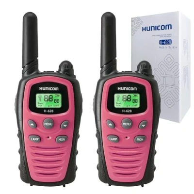 Immagine di HUNICOM Walkie Talkie per ragazze donne a grande raggio PMR 16 canali walki talki radio VOX con torcia LED
