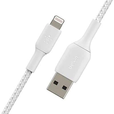 Immagine di Belkin Boost Charge Lightning Braided Kabel 1 Metro Bianco