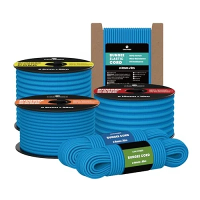 Immagine di Kamu Synber Corda Elastica 6mm x 10m Cordino Elastico Gomma per Teloni, Camion, Barca, Bagagli, Piscina Blu