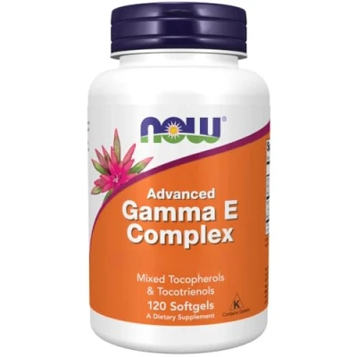 Immagine di Now Foods, Advanced Gamma E Complex, 120 Softgels, Testato in Laboratorio, Vitamina E, Senza Glutine, non OGM
