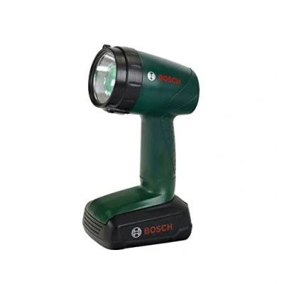 Immagine di Theo Klein 8448 Torcia a Batteria Bosch, batterie ruotabile di 90 Gradi, 4 Colori Luce, Dimensioni 9,5 cm x 6,4 18 cm, Giocattolo per Bambini Partire dai 3 Anni età