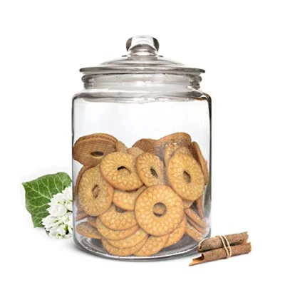 Immagine di Sendez Barattolo in vetro da 6 l con coperchio, per conservare caramelle, biscotti
