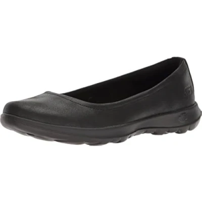 Immagine di Skechers Go Walk Lite Gem, Ballerine punta chiusa Donna, Black Textile Trim Bbk, 37 EU