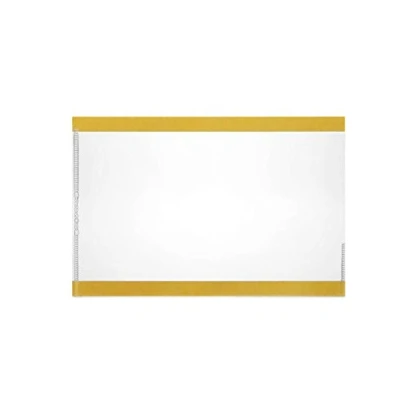 Immagine di Durable 564019 Tasca adesiva A6, aperura lato superiore e destro, bande adesive sul retro, 163x108 mm, trasparente, confezione da 100 pezzi