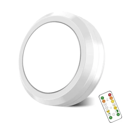 Immagine di MOUJUCHI Luci Led a Batteria, 1 Pcs Mini Luce adesiva batteria Sottopensile per Scale, Armadio, Sottopensile, Cucina, Corridoio, Camere Bambini (Bianco)