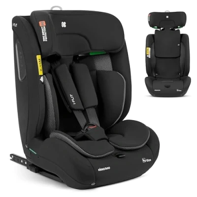 Immagine di KikkaBoo i Size FLIT Seggiolino Auto 76 150 cm, Gruppo 1 2 3 ISOFIX, da 15 mesi a 12 anni, 9 36 kg, Top Tether, Side Protect Sistema SPS, posizioni Poggiatesta, Nero
