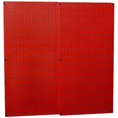 Immagine di Wall Control 30 P 3232R Confezione di Pannelli forati in Metallo Rosso