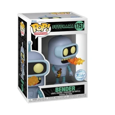 Immagine di Funko POP! TV: Futurama Bender Probabilità di 1/6 per la Variante Chase Si Illumina Al Buio Figura in Vinile da Collezione Idea Regalo Merchandising Ufficiale TV Fans