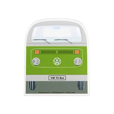Immagine di Brisa VW Collection Raschia Ghiaccio Volkswagen in policarbonato, Accessorio Invernale per Auto con Design Campervan Bus T2 (Fronte Bus/Verde)