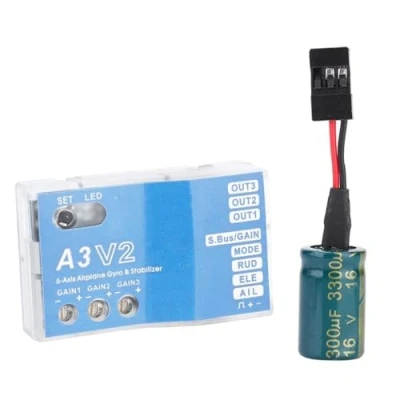 Immagine di Jadeshay Flight Controller Stabilizzatore,F50A RC Stabilizzatore Controllore Aereo F 3 A3 V2 a Assi con Giroscopio, 4 modalità di Volo canali per