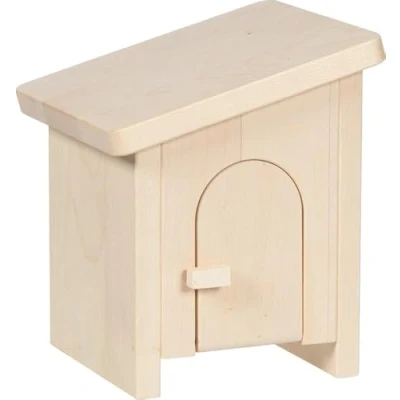 Immagine di HOLZTIGER 80615 Piccola stalla in legno per personaggi da gioco Casa perfetta piccoli Promuove giochi creativi, 16 cm x 15 18 cm, made Europe, a partire dai 3 anni su