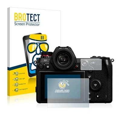 Immagine di brotect Pellicola Protettiva Vetro per Panasonic Lumix DC S1 / S1R Protezione Schermo [Durezza Estrema 9H, Chiaro]