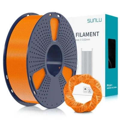 Immagine di SUNLU Filamento PLA+ 1.75 mm per Stampante 3D e Penne 3D, PLA Plus 1KG,Neatly Wound, Precisione di Tolleranza del +/ 0.02 (Arancia)