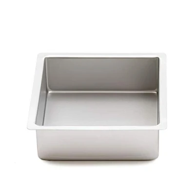 Immagine di Decora 0062640 Teglia Professionale Quadrata, Alluminio Anodizzato, Argento, 25 x 7.5 cm