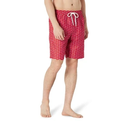 Immagine di Amazon Essentials Costume a Boxer Ad Asciugatura Rapida 23 cm Uomo, Lilla Rosso Crocodiles, S