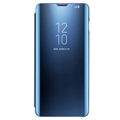Immagine di Cover per Samsung Galaxy S10 Custodia a portafoglio trasparente con flip Case (blu)