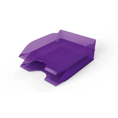 Immagine di Durable Vaschette porta corrispondenza BASIC A4, viola traslucido, impilabili, 6 pezzi, 1701674992