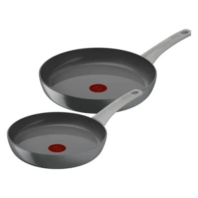 Immagine di Tefal Renew ON Set di padelle in ceramica 24,28 cm Rivestimento antiaderente ceramica, Eco progettato, Alluminio riciclato, TermoSignal, tutte le fonti calore inclusa l&#039;induzione C42790