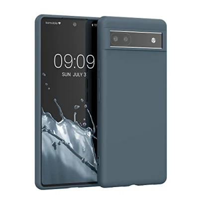 Immagine di kwmobile Custodia Compatibile con Google Pixel 6a Cover Back Case per Smartphone in Silicone TPU Protezione Gommata ardesia scuro