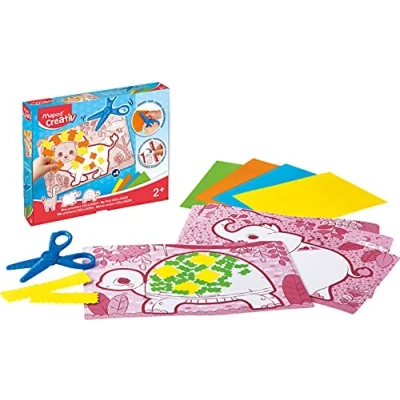 Immagine di Maped Creativ Early Age My First Collages Kit per tagliare e incollare i collage, design assortito, attività divertente bambini dai 2 anni in su
