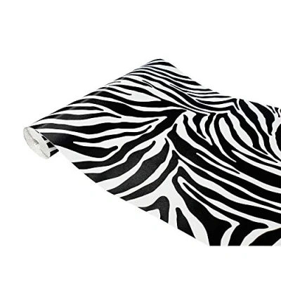 Immagine di DecoMeister Pellicola adesiva per mobili Pellicole autoadesiva e Deco pietra Motivi di decorazione Metro lineare x 45 cm Zebra strisce in bianco nero