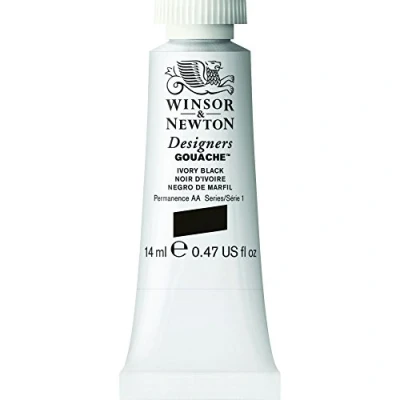 Immagine di Winsor &amp; Newton Designers Gouache, 14 ml Nero d&#039;Avorio