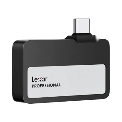 Immagine di Lexar Professional Go 1TB Portable SSD, Ultracompatto, Supporta Apple ProRes, fino a 1050 MB/s in Lettura, USB 3.2 Gen 2, IP65 Resistente Polvere e Acqua, per iPhone 15/16 Pro, Nero